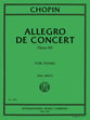 Allegro De Concert, Op. 46 piano sheet music cover